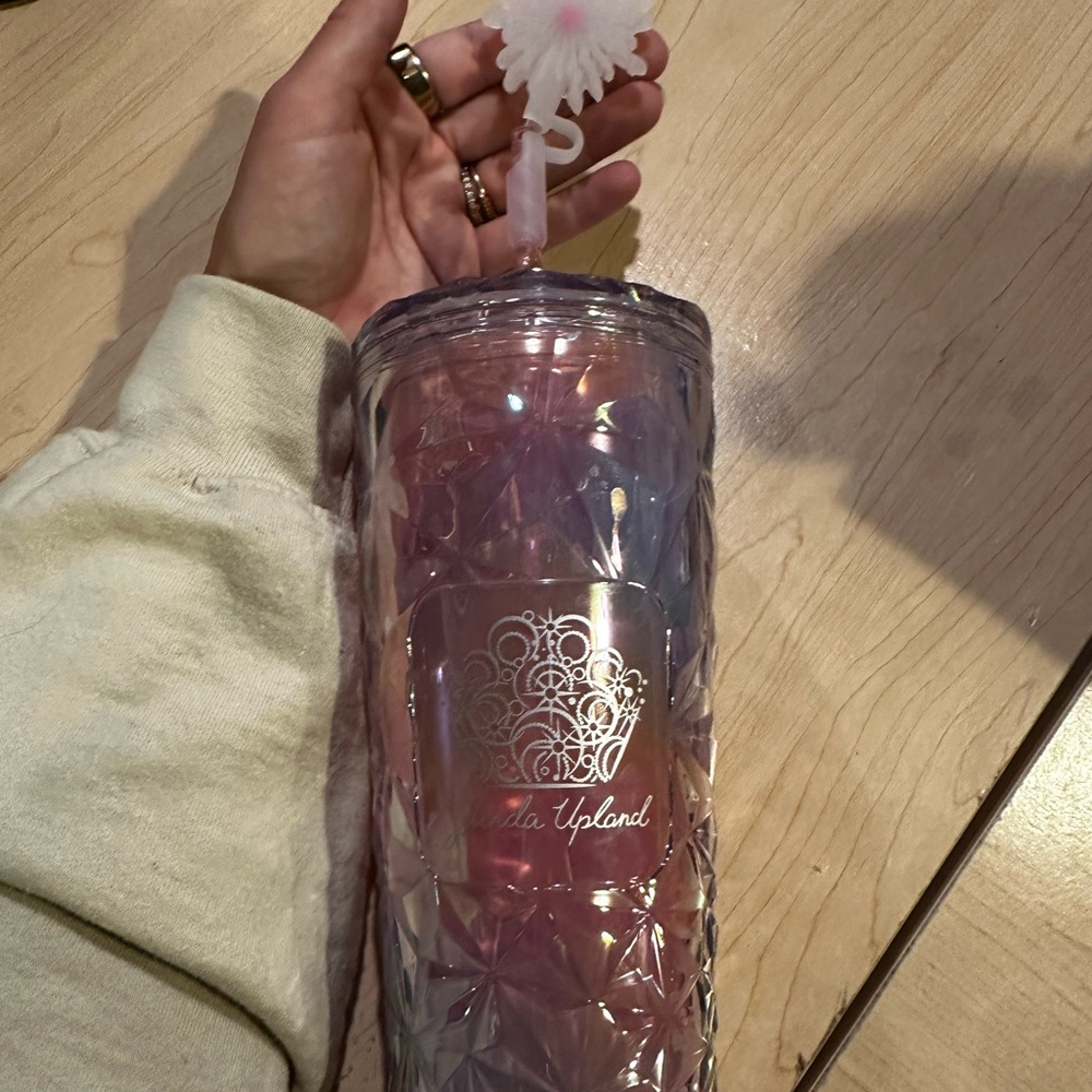 STARBUCKS Glinda the Good Witch Iridescent Tumbler with Straw